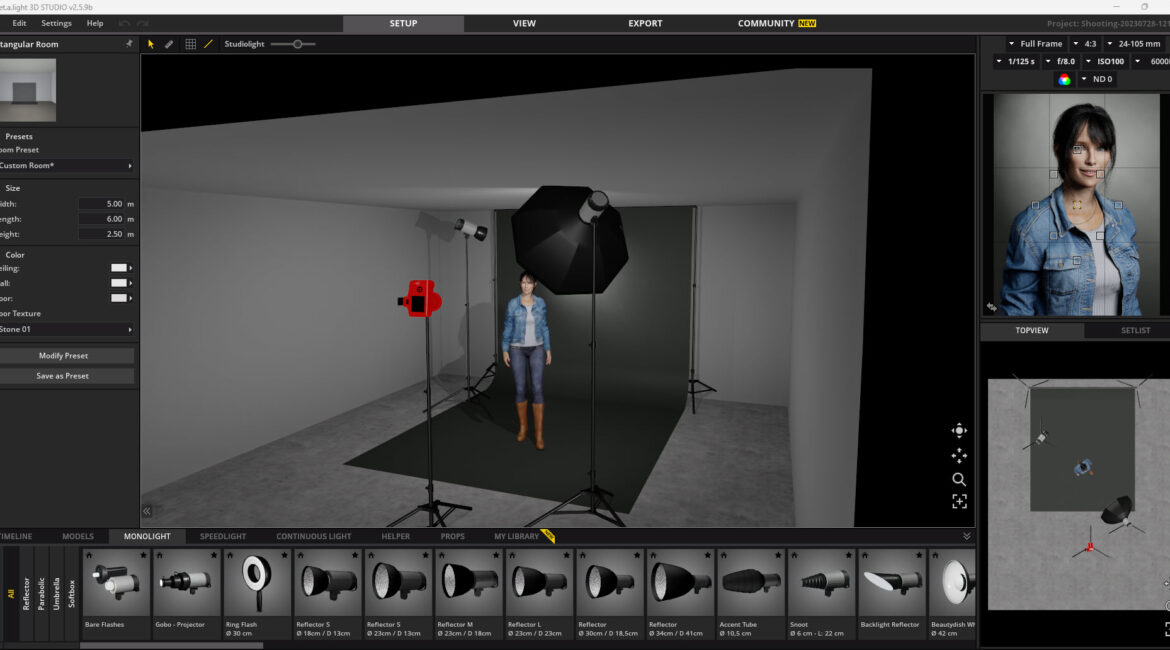 Scene, Lighting, Camera and Model Simulator