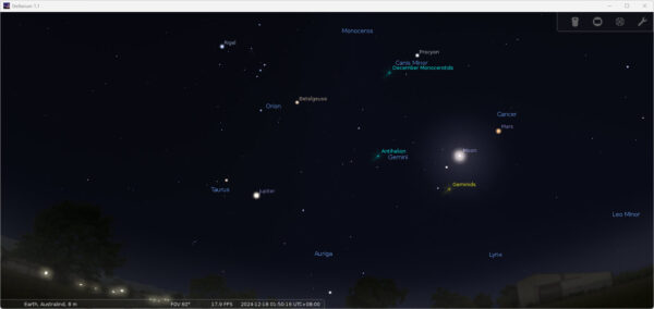 My Current Night Sky - Stellarium