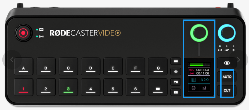 Cut, Auto, Transitions Button