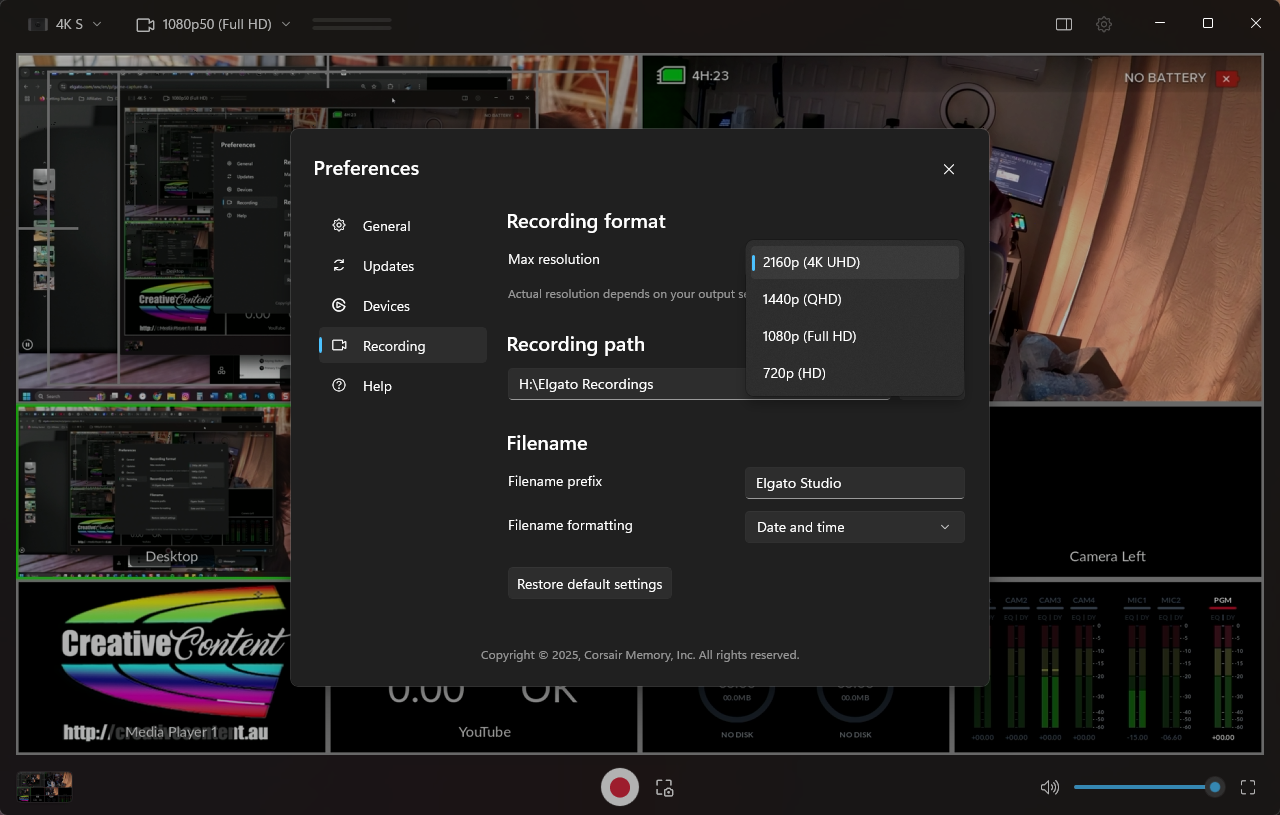 Elgato Studio Setup