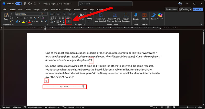 Word Markup