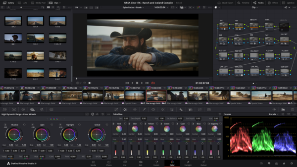 DaVinci Resolve Colour Page