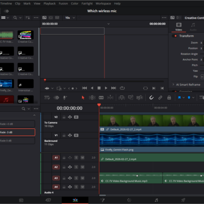 DaVinci Resolve screen shot