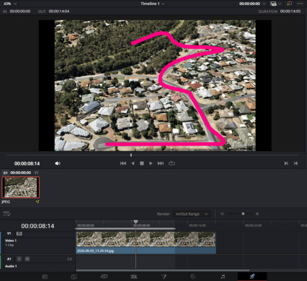 Creating a drone animation over a map or image